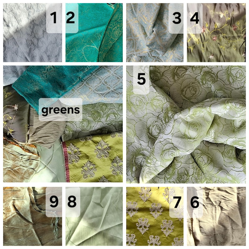 18th century stays, corset: Silk, cotton, linen and mixed fabrics greens