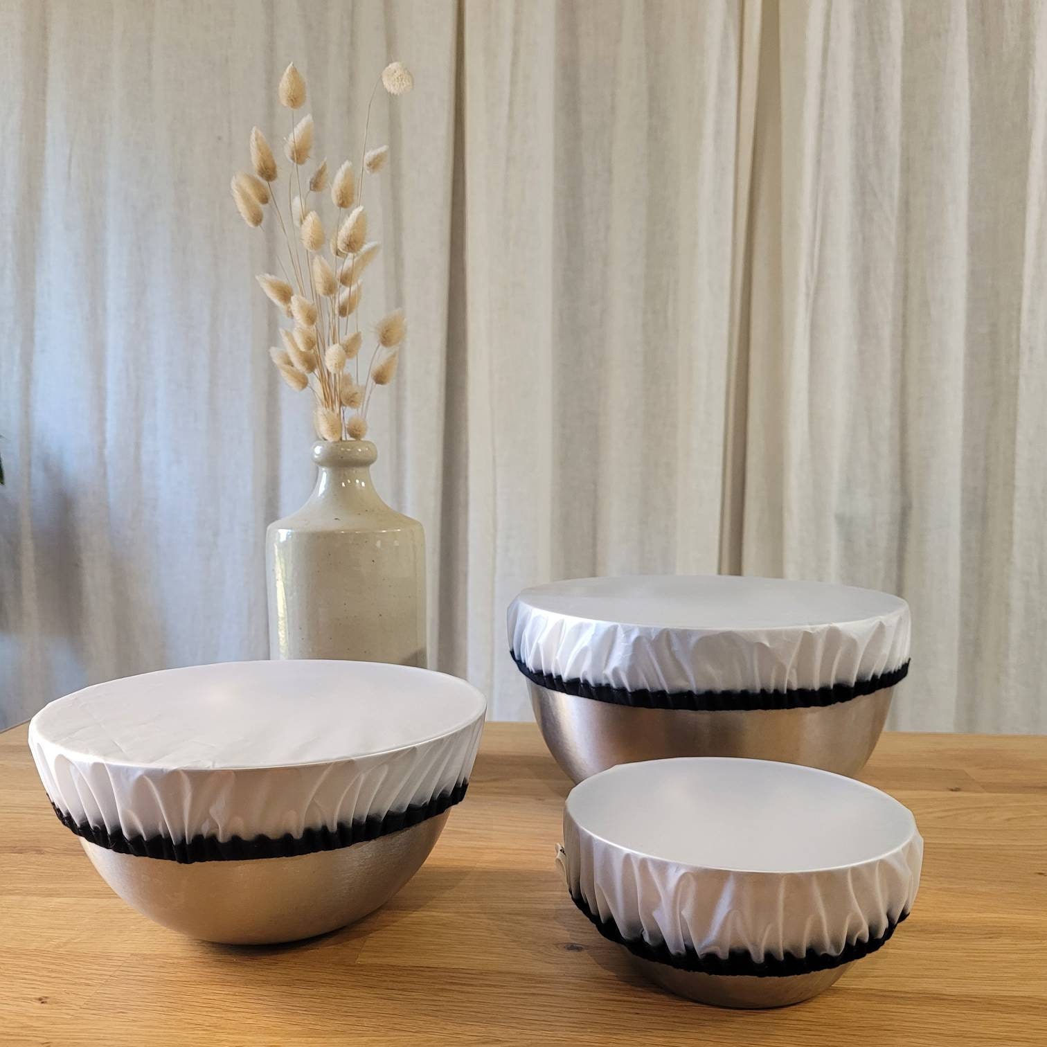 Lot de 3 Charlottes Alimentaires Transparentes Noires