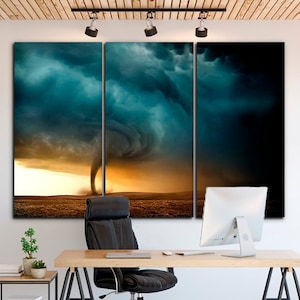 Tornado Canvas Storm Wall Art Rain canvas Landscape print Tornado Canvas Nature decor Storm art Landscape canvas Woodland print Gift Idea