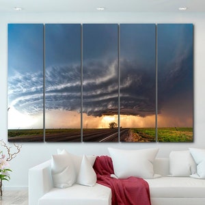 Tornado canvas Storm wall art Rain canvas Landscape print Tornado poster Nature decor Storm art Landscape canvas Woodland print Gift print