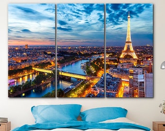 Eiffel Tower Paris Canvas Print: Europe Cityscape Wall Art