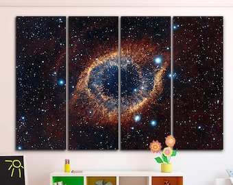 Space Canvas Helix Wall decor Nebula print Galaxy canvas Space wall art Night sky art Galaxy print Kids poster Kids room decor print Gift