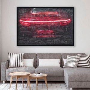 Porsche canvas Luxury Sports Cars Home Decoration Porsche Wall Decor Muscle car art decor German car art Porsche car art Gift for car lovers