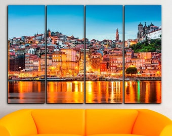 Porto Portugal Canvas Print: Cityscape Wall Art Decor