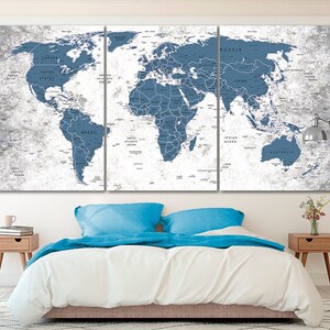 Weltkarte Leinwand Weltkarte Dekor Große Weltkarte Reise Kunst Druck Pin Karte Leinwand Extra große Wand Kunst Reise Poster Push Pin Leinwand Weltkarte