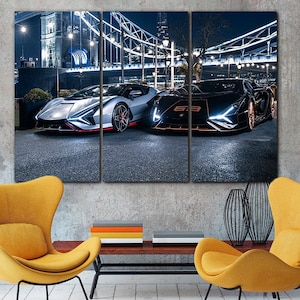 Lamborghini Canvas Car Print Lamborghini Car art Engine canvas Nursery art Lamborghini poster Kids room decor Sports car print Car Wall Art