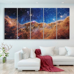Carina Nebula Leinwand James Webb WeltraumTeleskop Print Weltraum Dekor Nebula Print Nebula Streaming Art Nebula Cosmos Leinwand Galaxy Art