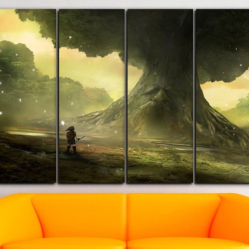 The Legend of Zelda canvas Zelda decor Game wall art Video game art Playroom canvas Zelda canvas Kids poster Kids room decor Girl room print