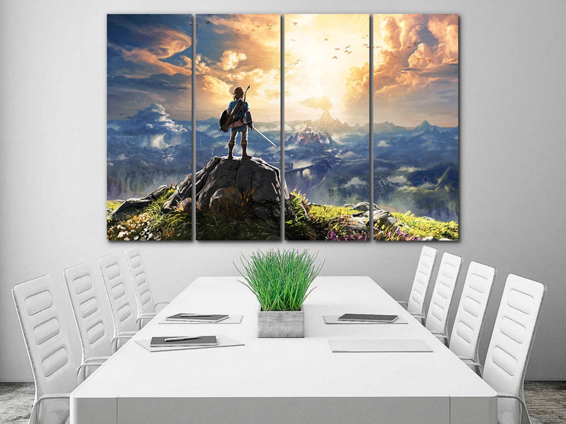 The Legend of Zelda canvas Zelda decor Game wall art Video Etsy