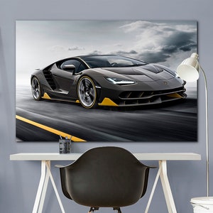 Lamborghini canvas Car print Lamborghini car art Engine canvas Nursery art Lamborghini poster Kids room decor Sports car print Car art