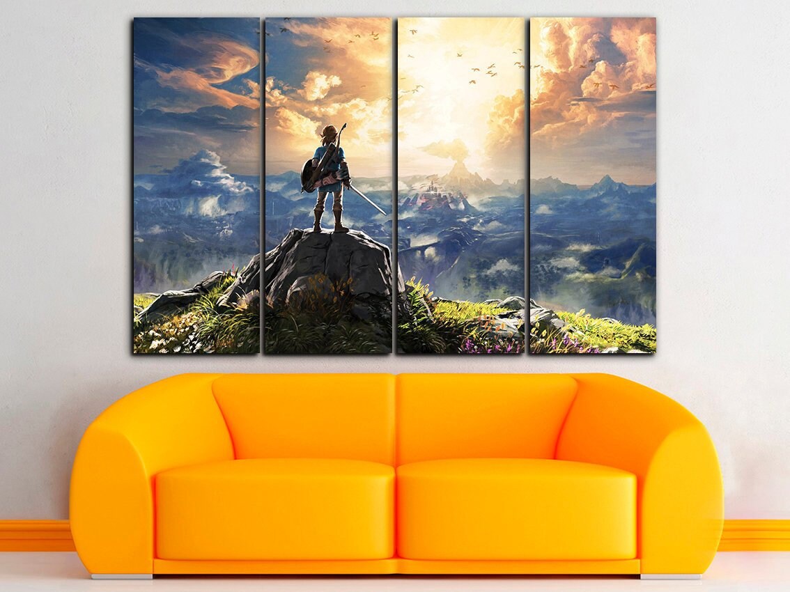 The Legend of Zelda canvas Zelda decor Game wall art Video Etsy