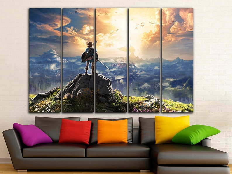 The Legend of Zelda Canvas Zelda Decor Game Wall Art Video - Etsy