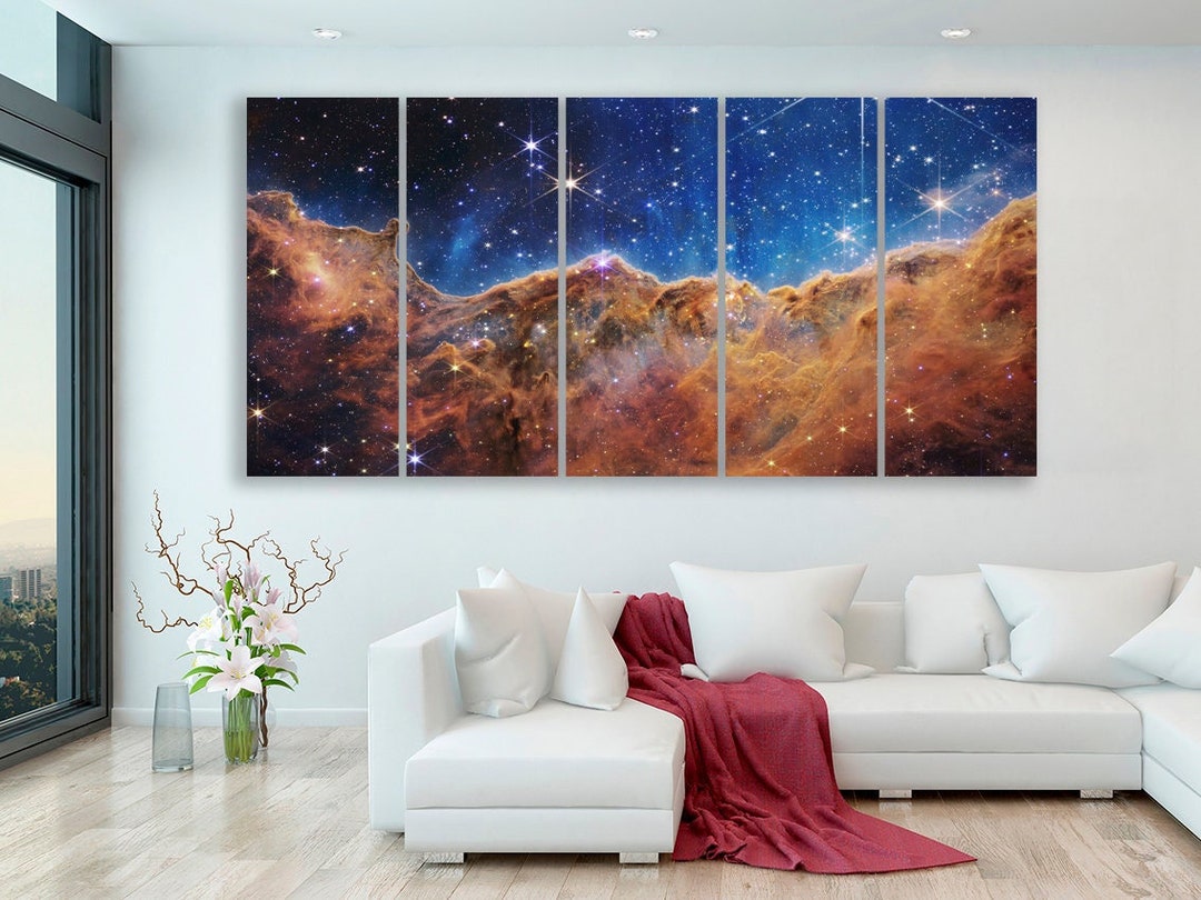 Carina Nebula Canvas Print: James Webb Telescope Space Decor - Etsy