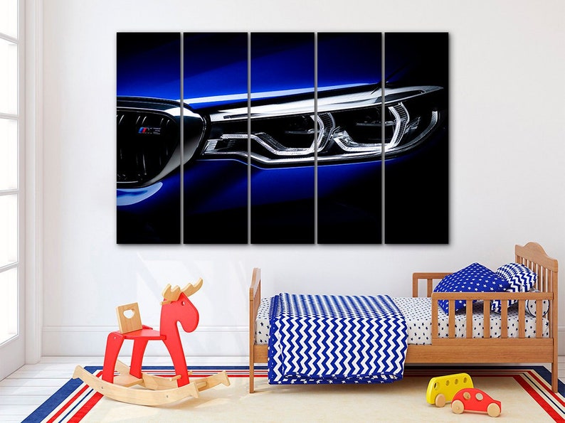 BMW canvas Car print BMW car art Engine canvas Nursery art BMW poster Kids room decor Sports car print Car art decor Gift idea Construction
