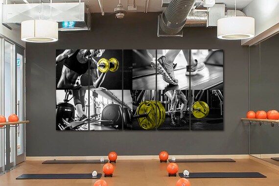 モチベーションを高めるプリント キャンバス ホーム ジム ウォールアート 装飾 スポーツ インスピレーションペインティング 12x15 ポスター 額入 CAKIROTS ジム装飾 ホームジム用 インスピレーションを与えるワークアウトルームデコレーションポスター 教室用モチベーションを高めるポスター  ポジティブキャンバスアートプリント ジム用(6枚セット 8 x 10インチ フレームなし)