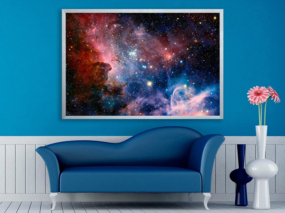 Galaxy Canvas Space Decor Space Wall Art Night Sky Art Galaxy Canvas ...