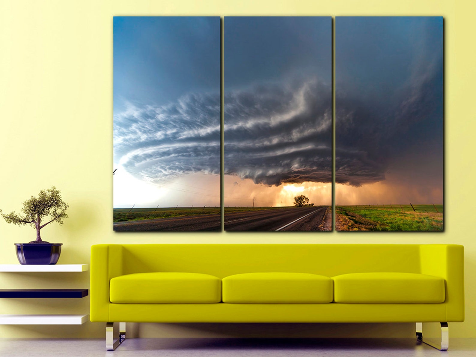 Tornado Canvas Storm Wall Art Rain Canvas Landscape Print Etsy UK