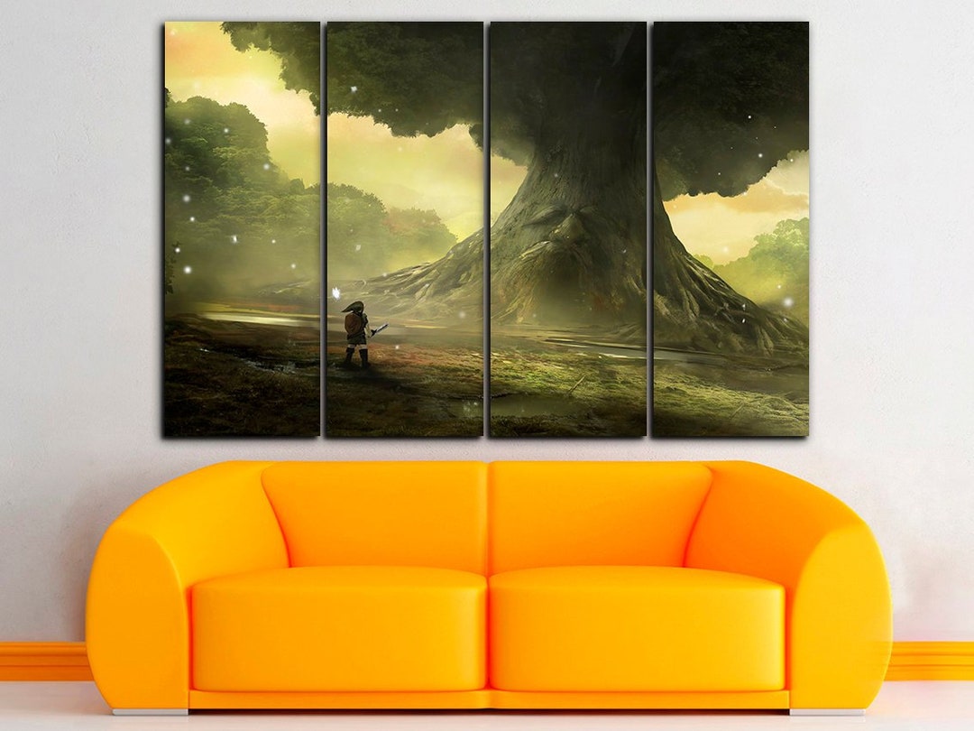 The Legend of Zelda Canvas Zelda Decor Game Wall Art Video Game Art