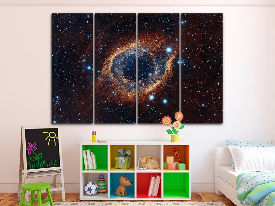 Nebula Canvas Galaxy Art Helix Wall Decor Space Canvas Space Wall Art ...