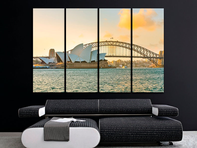 Sydney Canvas Street Map Print Sydney Wall Art Australia Art Etsy