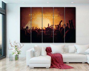 Concert canvas Abstraction print Concert wall art Dj art decor Vinyl poster Audio print Music studio poster Music decor Extra large canvas