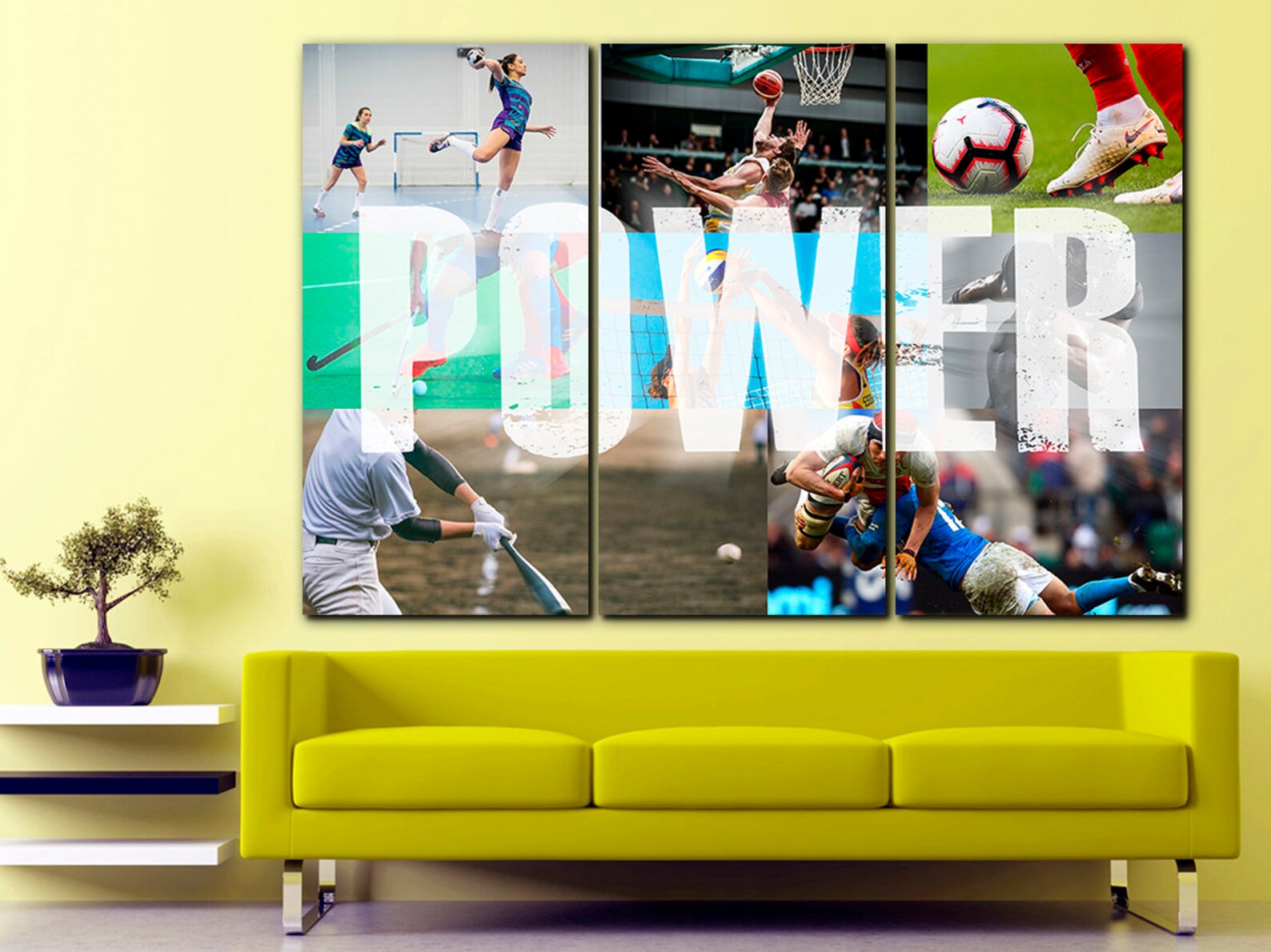 Gym home decor canvas Gym design art Workout motivation Sport Etsy