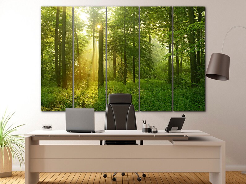 Forest Canvas Forest Wall Art Nature Canvas Landscape Print Etsy
