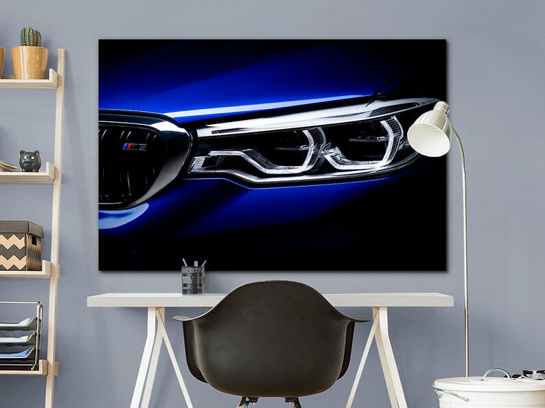 BMW canvas Car print BMW car art Engine canvas Nursery art BMW poster Kids room decor Sports car print Car art decor Gift idea Construction