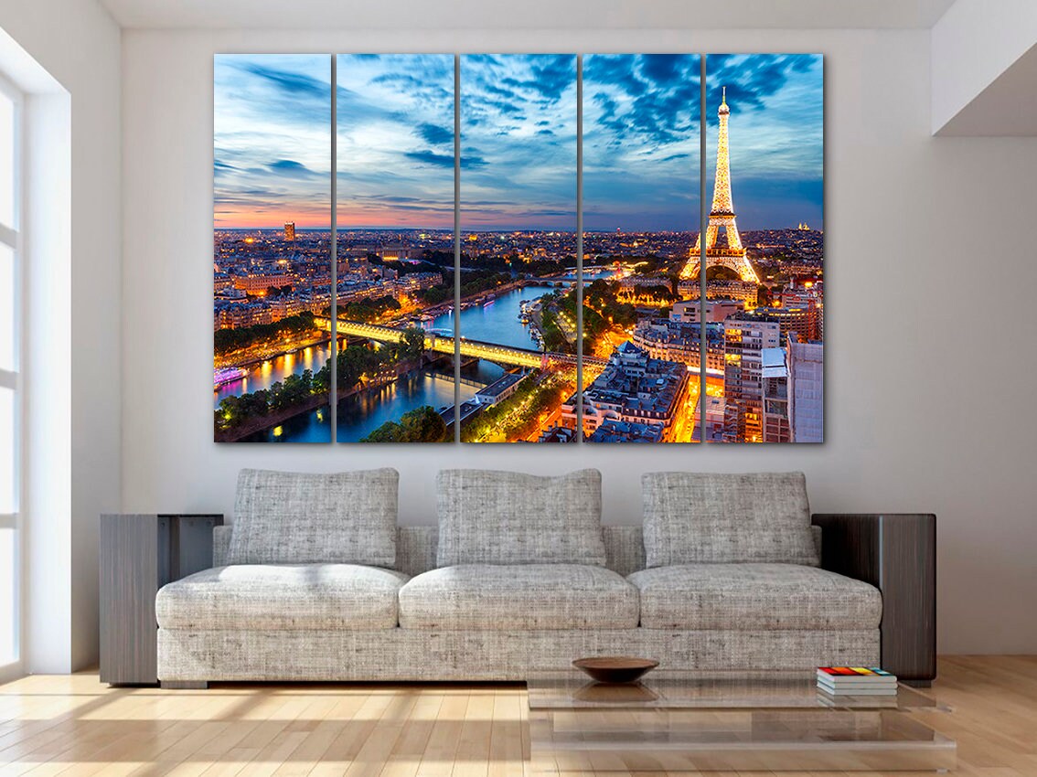 Paris canvas Eiffel tower print Paris wall art Europe art | Etsy