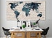 World map canvas World map decor Large world map Travel art Push pin map canvas Extra large wall art Travel poster Push pin canvas World map