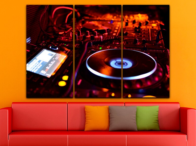DJ Canvas Abstraction Print Controler Wall Art Dj Art Decor Etsy