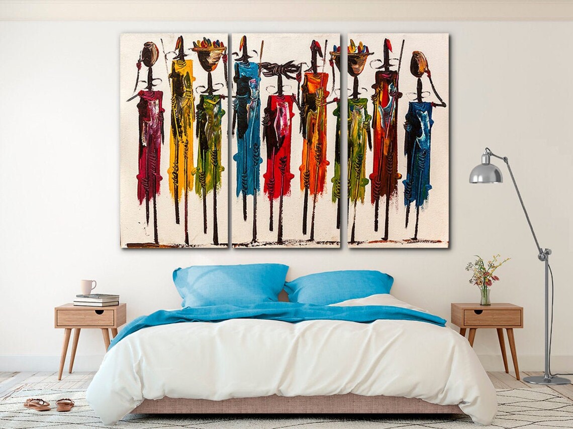 Masai Canvas Print Abstract African Wall Art Home Bedroom | Etsy