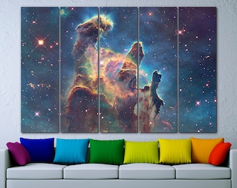 Pillars of Creation Nebula canvas Space decor Nebula print Pillars of Creation wall art Nebula streaming art Nebula cosmos canvas Galaxy