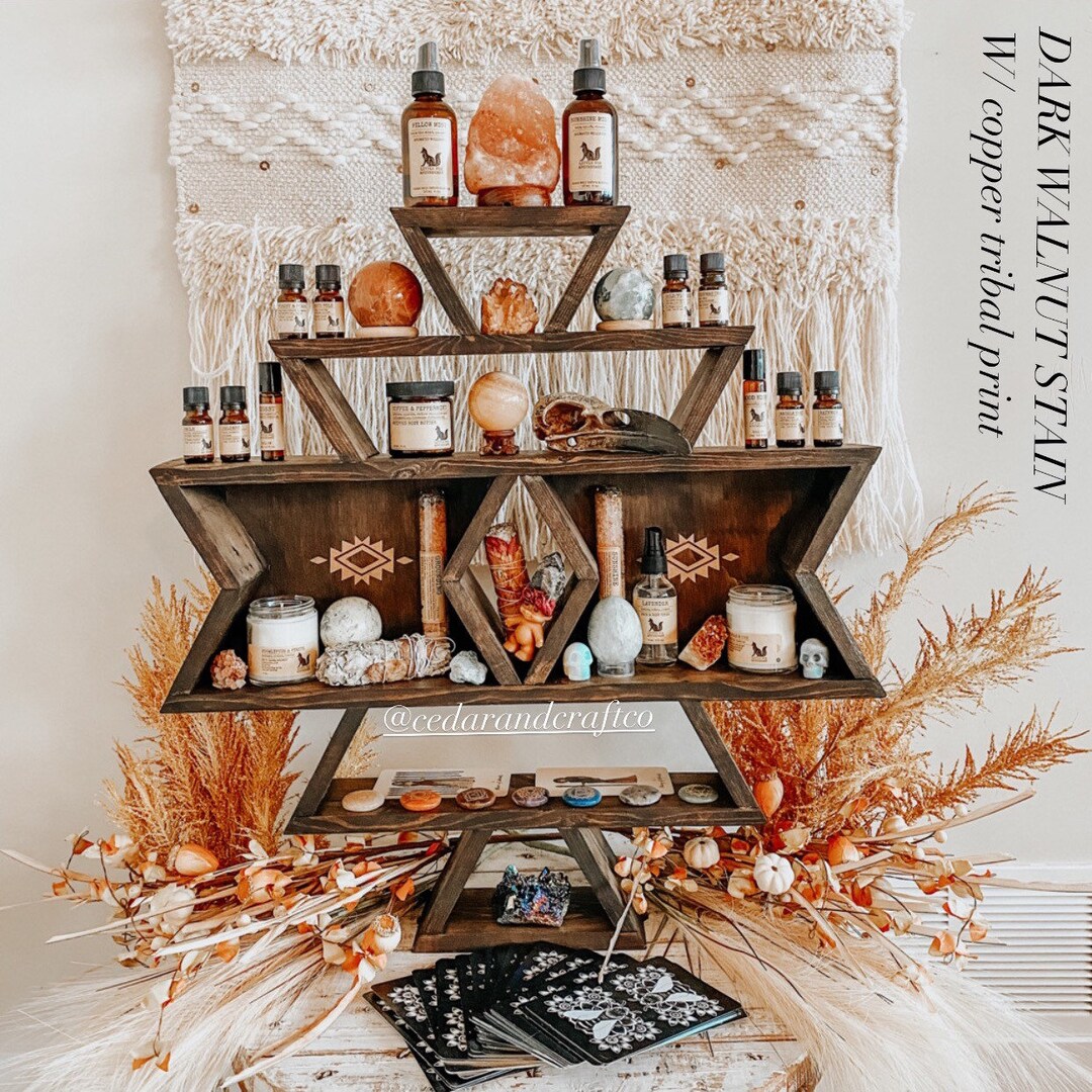 Triangle Shelf Boho Shelf Bohemian Wall Hanging Essential Etsy