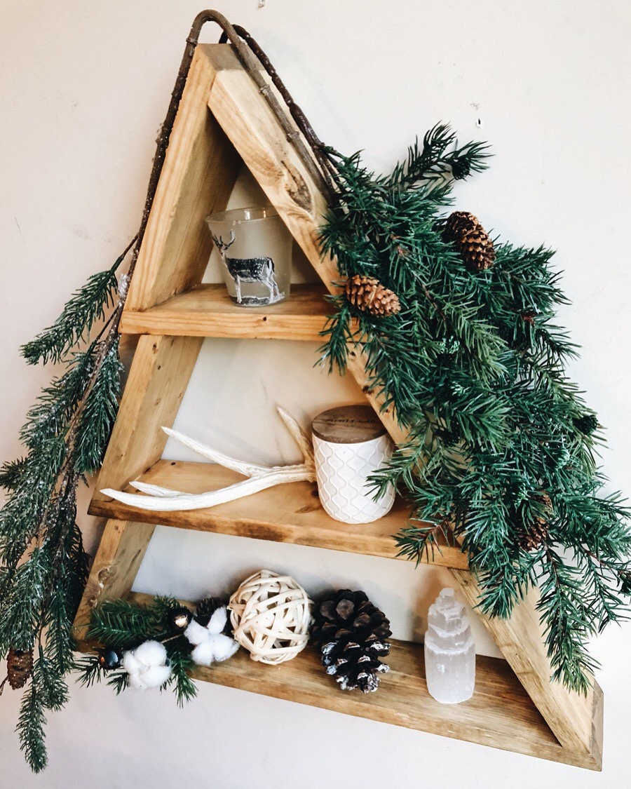 Tree Shelf Christmas Tree Shelf Evergreen Tree Tree Etsy Canada