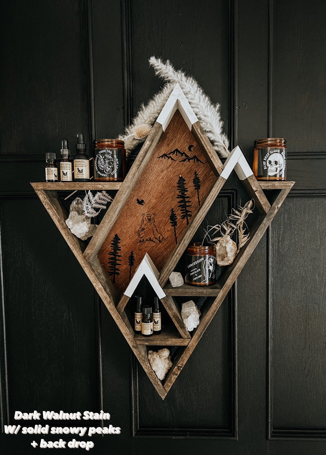 Triangle Shelf Mountain Shelf Altar Woodland Nursery Wood - Etsy