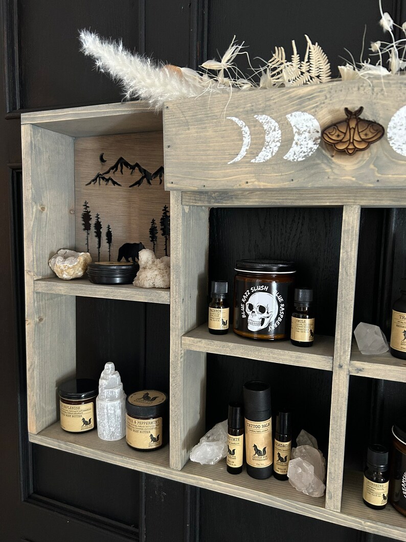 Square Shelf Rectangle Shelf Spice Rack Apothecary Crystal - Etsy