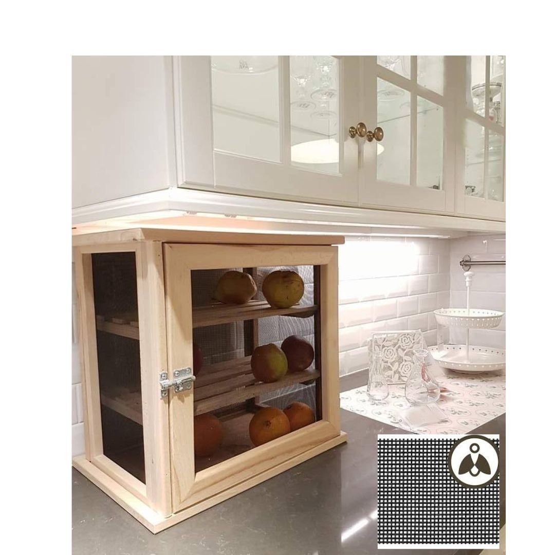 Bread Box Pie Safe Fruits Cabinet Storage. Kitchen Counter top. Pantry Extra Fine Mesh Screen. Protect from flies gnats. French Garde-Manger