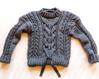 Handmade knitted baby jumper, handmade knitted baby pullover, handmade knitted baby sweater