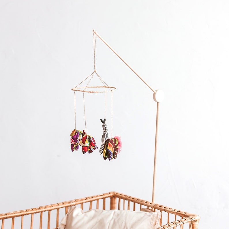 Baby Mobile Holder for Crib Wooden Cot Mobiles Arm From Ash Etsy