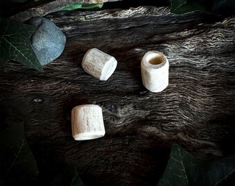 Antler Beads - Large, Light Texture (For Beards, Dreadlocks, Hair, etc.)