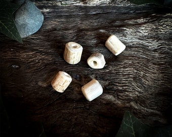 Antler Beads - Small, Light Texture (For Beards, Dreadlocks, Hair, etc.)