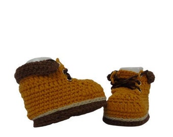 Baby Work Boots, Mustard Baby Girl Boots, Heeled Boy Boots, Cowboy Unisex Boots, Baby Shower Gift