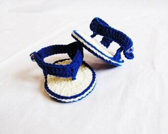 Crochet Baby Flip Flops, Blue Outfit Sandals, Newborn Flip Flops, Baby Spring Shoes