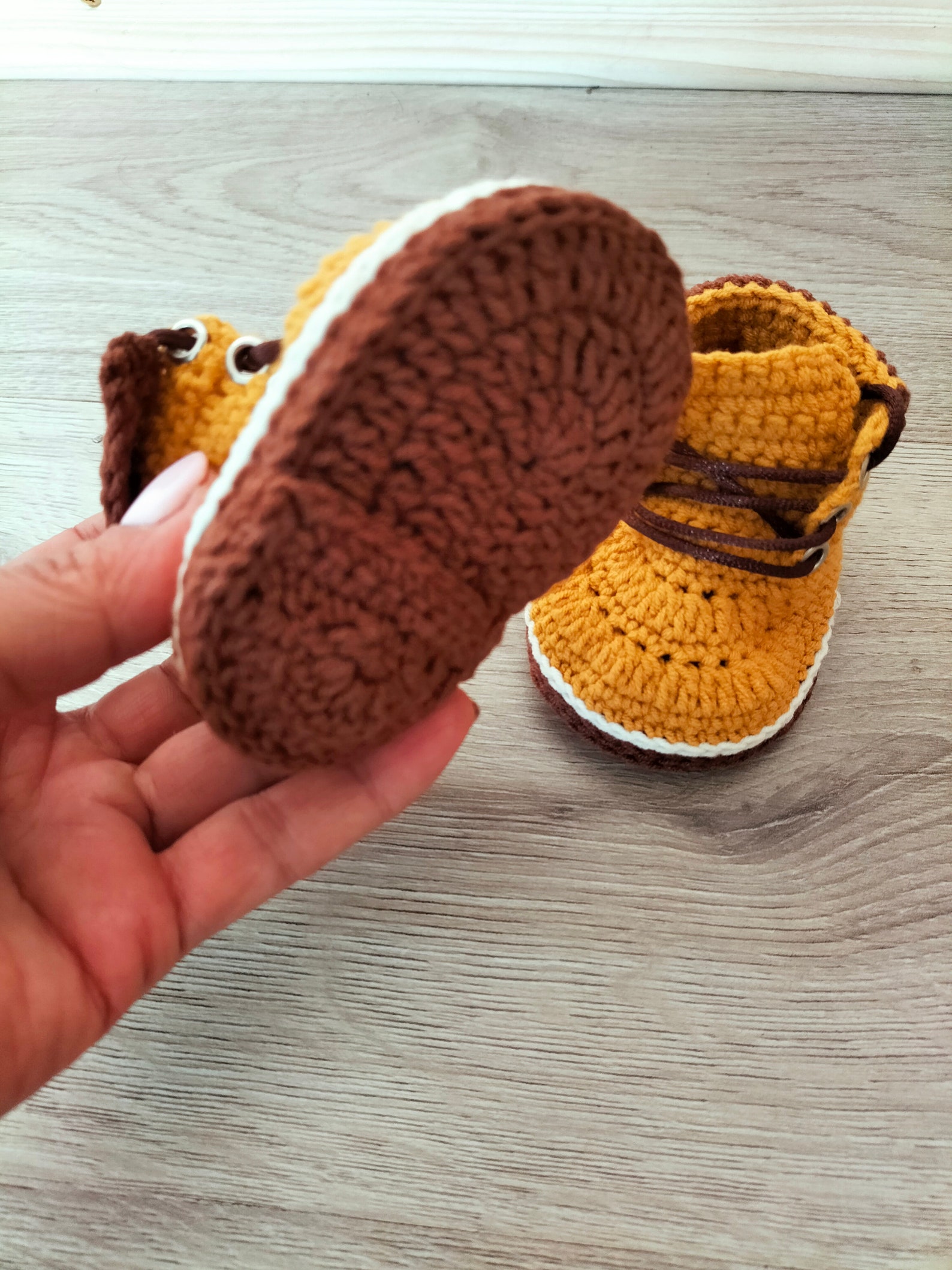 Baby Work Boots, Mustard Baby Girl Boy Boots, Heeled Boots, Cowboy