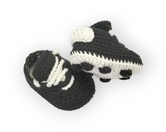 Baby Soccer Cleats, Crochet Baby Boy Shoes, Newborn Soccer Booties,Baby Shower Gift for Dad,Handmade Soft Sole Shoes