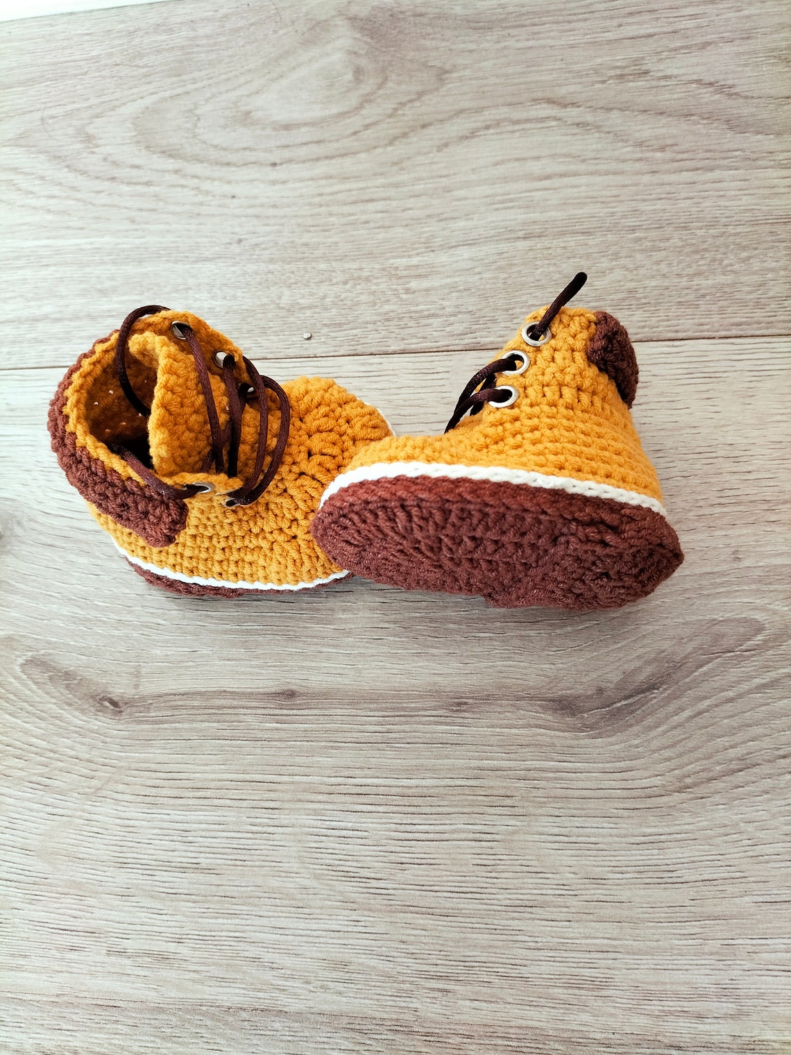 Baby Work Boots, Mustard Baby Girl Boy Boots, Heeled Boots, Cowboy