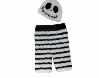 Halloween-kostymer för bebisar, Jack Skellington-kostym för nyfödda, Jack Skellington-mössa för bebisar, Halloween-kostym för bebisar för första gången