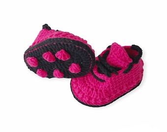 Crochet Soccer Shoes, Cleats Girl Newborn , Football First Cleats, Girl Pink Baby Soccer Footbal