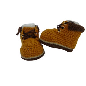 Baby Work Boots, Mustard Baby Girl Boots, Heeled Boy Boots, Cowboy Unisex Boots, Baby Shower Gift image 2